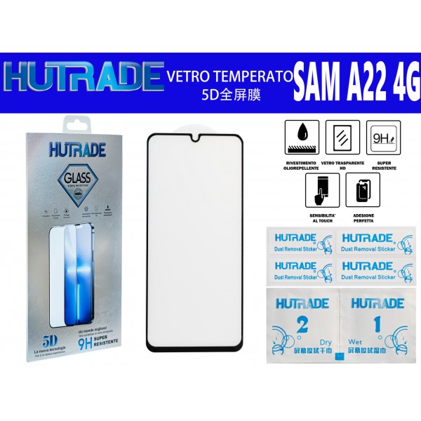 PELLICOLA DI VETRO 5D A22 4G HUTRADE