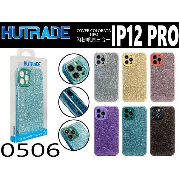 COVER CON BRILLANTINI IP12 PRO HUTRADE