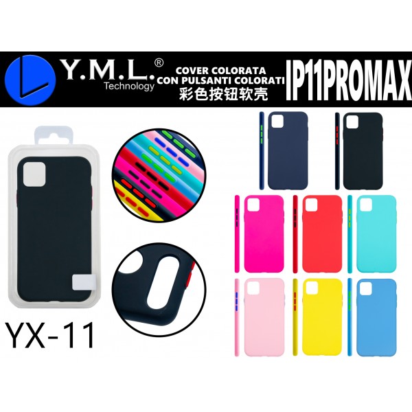 YX-11 COVER CON TASTI COLORATI IP11PROMAX