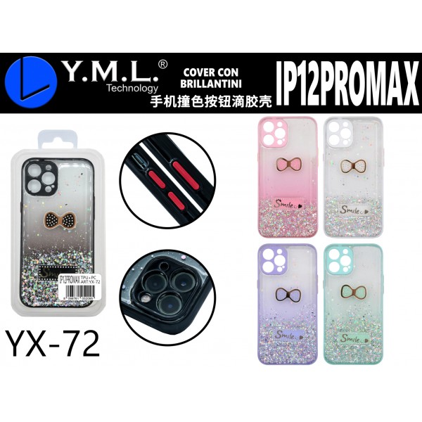 YX-72 COVER BRILLANTINATA A FIOCCO IP12PROMAX