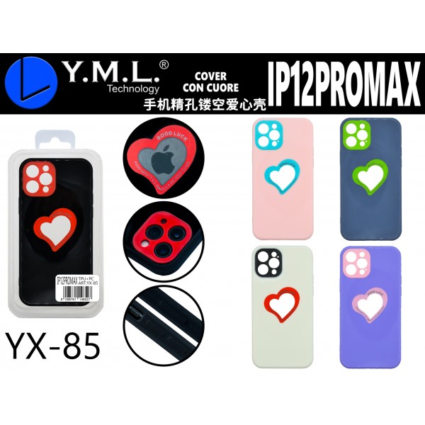 YX-85 COVER CON CUORE IP12PROMAX