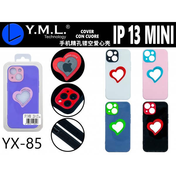 YX-85 COVER CON CUORE IP13MINI