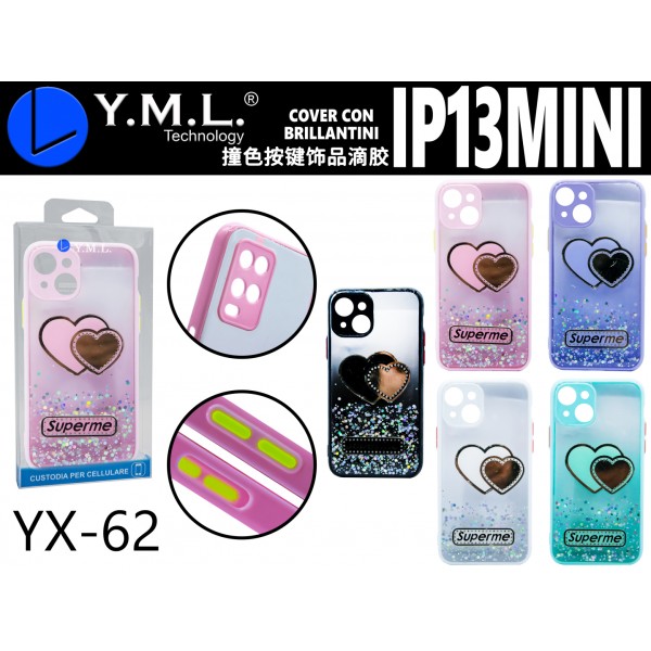 YX-62 COVER BRILLANTINATA A CUORE IP13MINI