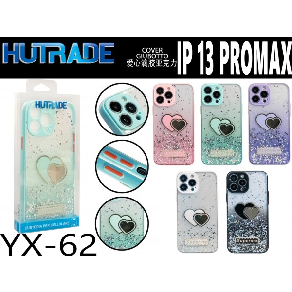 YX-62 COVER BRILLANTINATA A CUORE IP13PROMAX