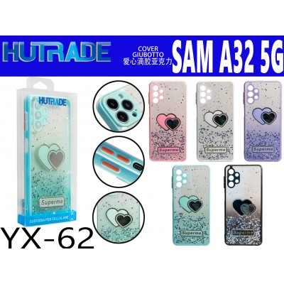 YX-62 COVER BRILLANTINATA A CUORE A32 5G YX-62 COVER BRILLANTINATA A CUORE A32 5G