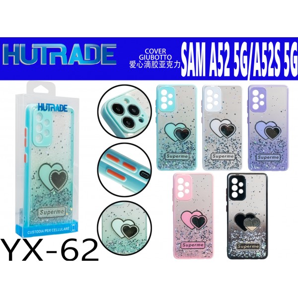YX-62 COVER BRILLANTINATA A CUORE A52 5G
