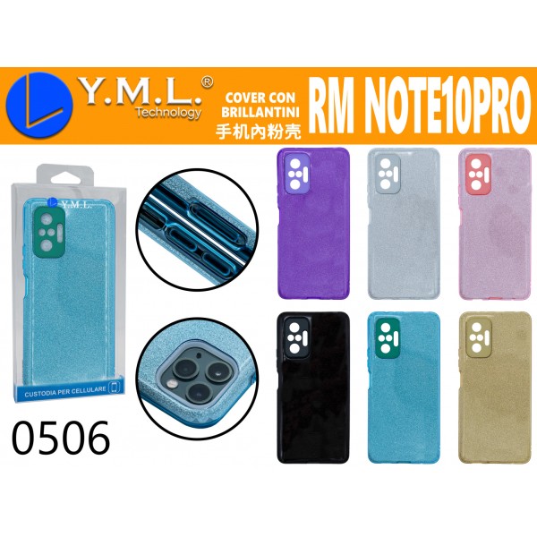 COVER CON BRILLANTINI REDMI NOTE10PRO