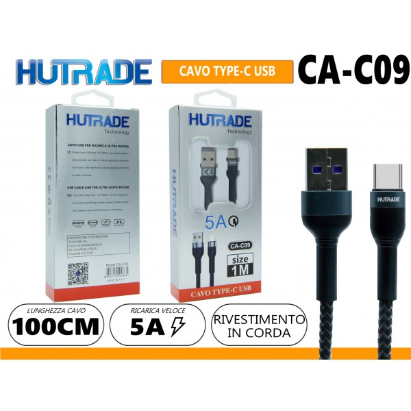 CA-C09 CAVO TYPE-C 1 METRI 5A HUTRADE