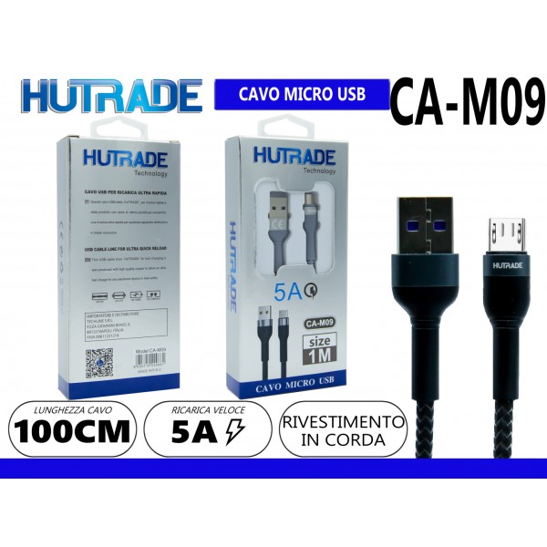 CA-M09 CAVO MICRO 1 METRI 3A HUTRADE