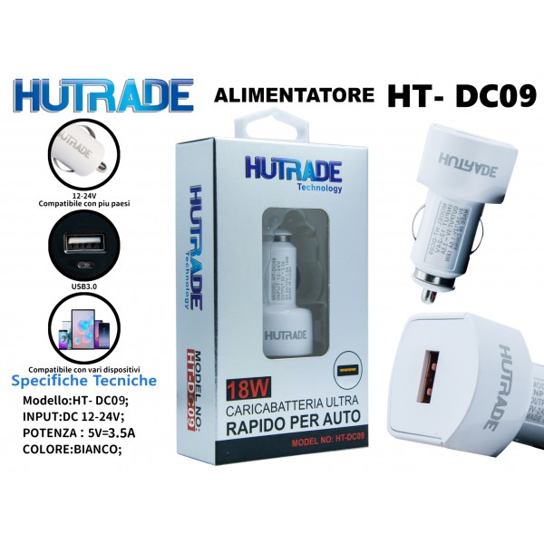 HT-DC09 SPINA PER AUTO INGRESSO USB 18W