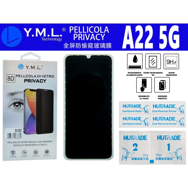 PELLICOLA DI VETRO PRIVACY A22 5G