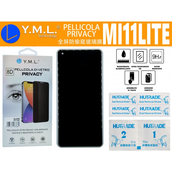 PELLICOLA DI VETRO PRIVACY MI 11 LITE