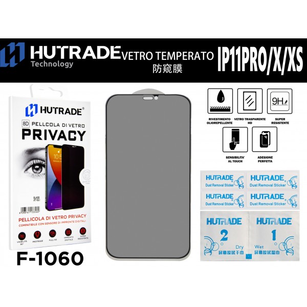 PELLICOLA DI VETRO PRIVACY IP11 PRO/X/XS HUTRADE