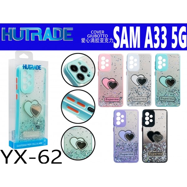 COVER BRILLANTINATA A CUORE A33 5G HUTRADE
