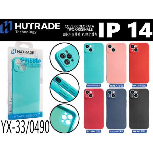 COVER COLORATA TIPO ORIGINALE IP14 HUTRADE