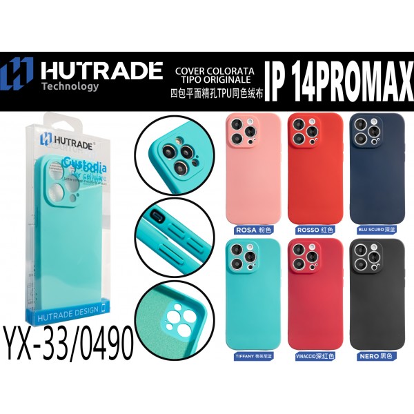 COVER COLORATA TIPO ORIGINALE IP14 PRO MAX HUTRADE