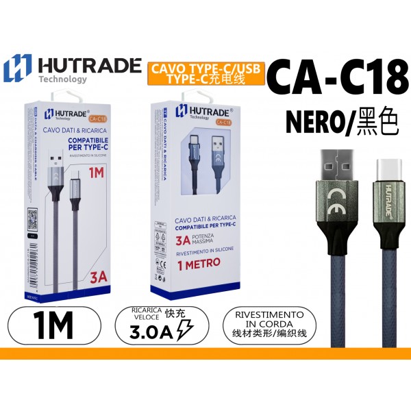 CA-C18  CAVO TYPE-C  1 METRI 3A HUTRADE