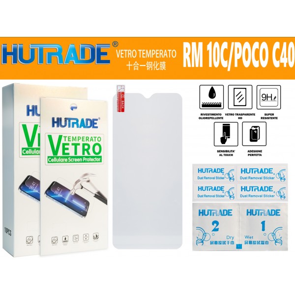 REDMI 10C/MI POCO C40 PELLICOLA DI VETRO HUTRADE