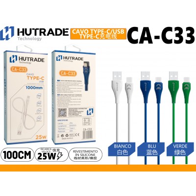 CA-C33 CAVO  TYPE-C 25W 1 METRO HUTRADE