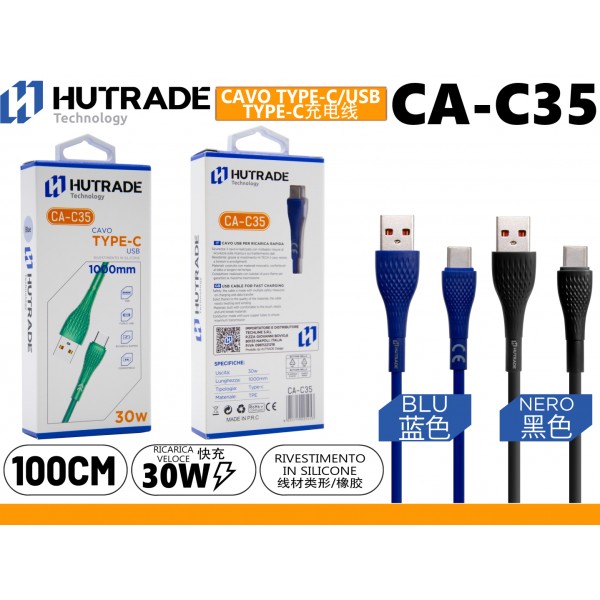 CA-C35 CAVO  TYPE-C  30W 1 METRO  HUTRADE