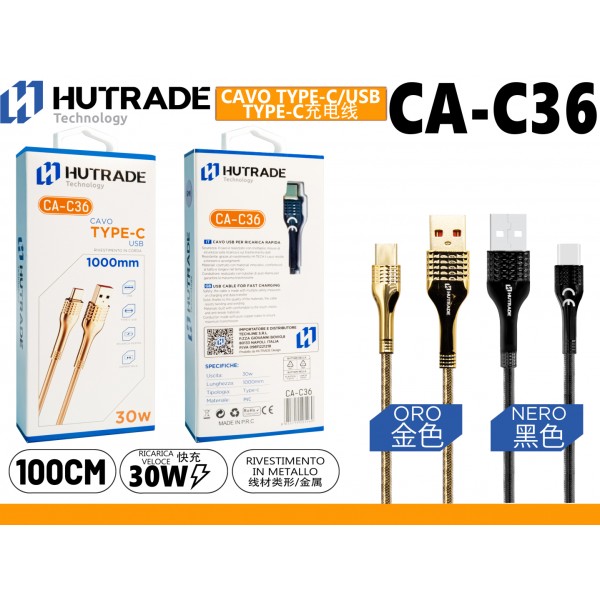 CA-C36 CAVO  TYPE-C  30W 1 METRO  HUTRADE