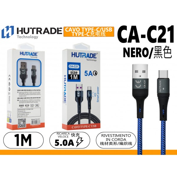 CA-C21 CAVO  TYPE-C 5A 1 METRO HUTRADE
