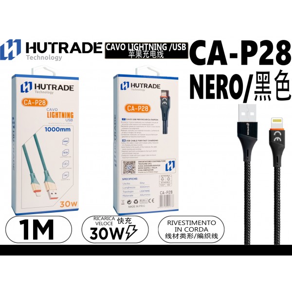 CA-P28  CAVO  LIGHTNING 30W 1 METRO HUTRADE