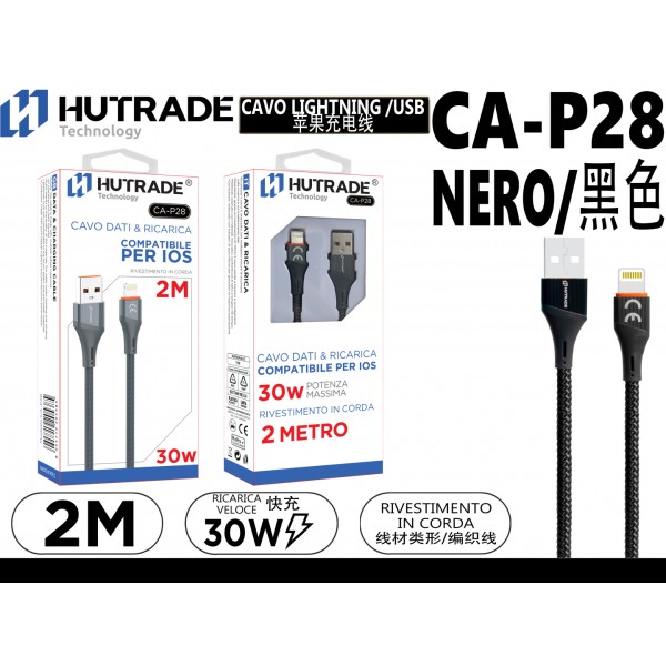 CA-P28 CAVO  LIGHTNING 30W 2 METRO HUTRADE