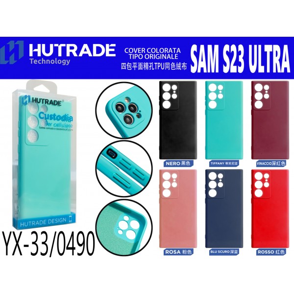COVER COLORATA TIPO ORIGINALE S23 ULTRA HUTRADE