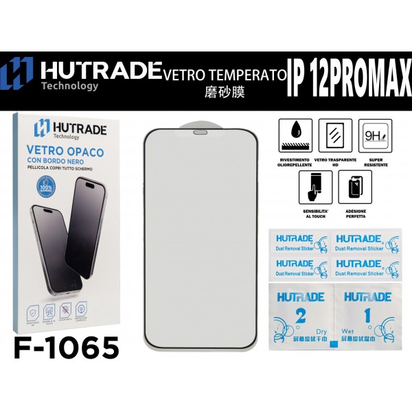 PELLICOLA DI VETRO OPACA IP12 PRO MAX HUTRADE