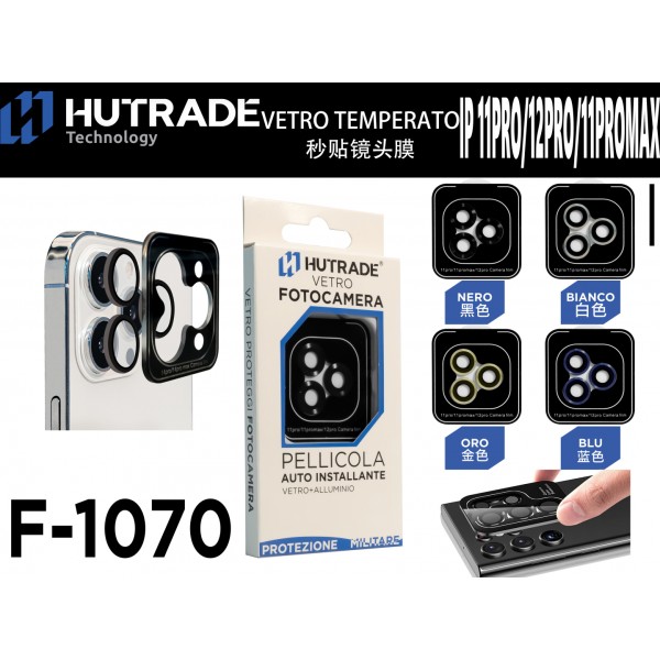 PELLICOLA DI VETRO PER FOTOCAMERA IP11 PRO//IP12 PRO/IP11PROMAX HUTRADE