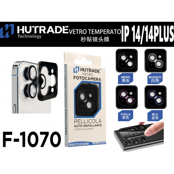 PELLICOLA DI VETRO PER FOTOCAMERA IP14/14 PLUS HUTRADE