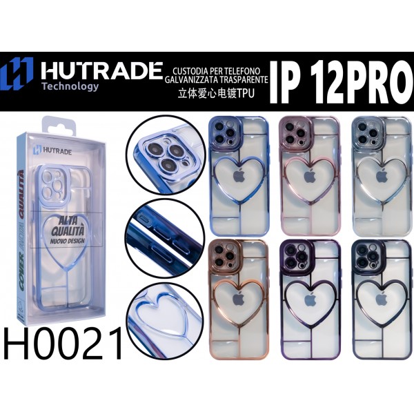 COVER BORDO CROMATO CON CUORICINO IP12 PRO  HUTRADE
