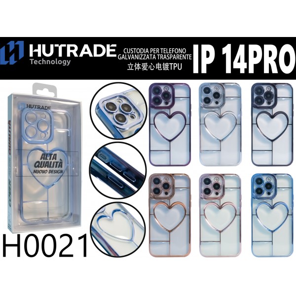 COVER BORDO CROMATO CON CUORICINO IP14 PRO  HUTRADE