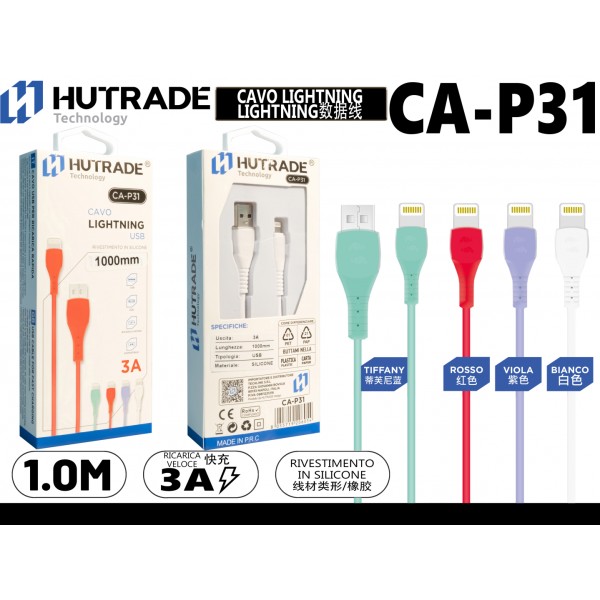 CA-P31 CAVO LIGHTNING COLORATO 3A 1 METRO HUTRADE