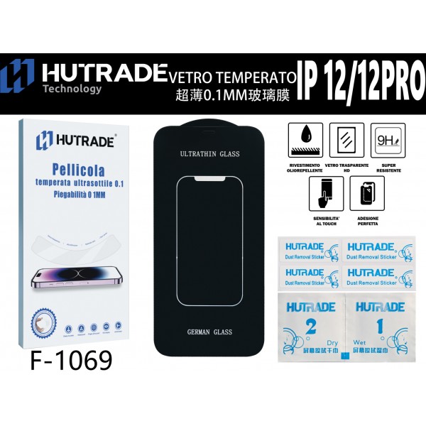 PELLICOLA DI VETRO ULTRASOTTILE 0.1MM IP12/12 PRO HUTRADE