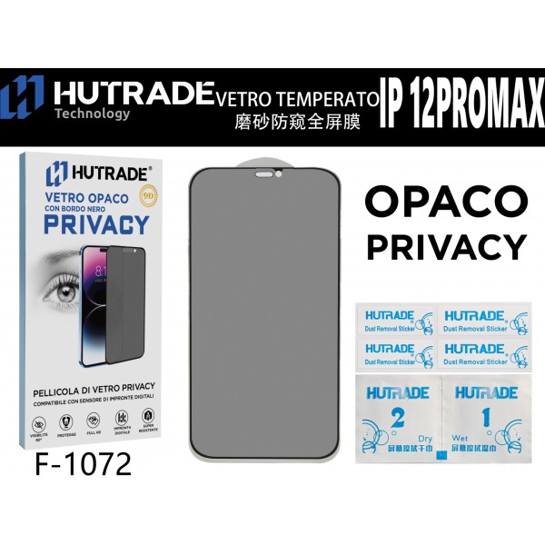 PELLICOLA DI VETRO OPACA PRIVACY IP12 PRO MAX HUTRADE