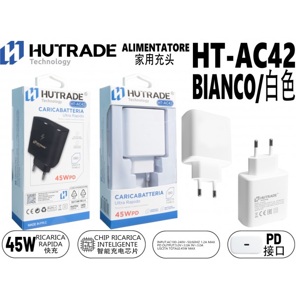 HT-AC42  SPINA PER CASA USCITA TYPE-C  45W HUTRADE