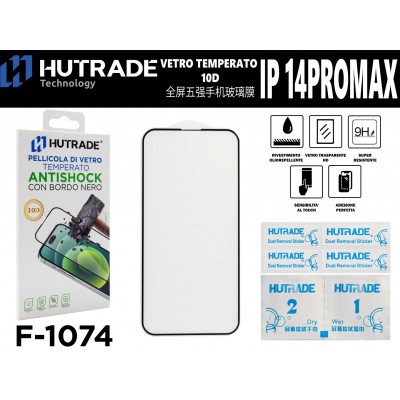PELLICOLA DI VETRO 10D PROTEZIONE 5 IP 14 PRO MAX HUTRADE PELLICOLA DI VETRO 10D PROTEZIONE 5 IP 14 PRO MAX HUTRADE