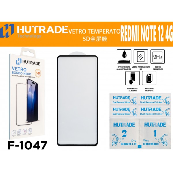 PELLICOLA DI VETRO 5D REDMI NOTE12 4G HUTRADE
