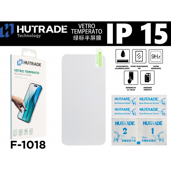 PELLICOLA DI VETRO ALTA QUALITA IP15 HUTRADE