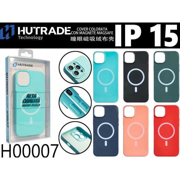 COVER COLORATA MAGSAFE IP15 HUTRADE