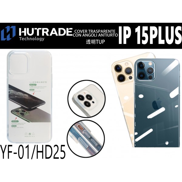 COVER TRASPARENTE  IP 15 PLUS HUTRADE
