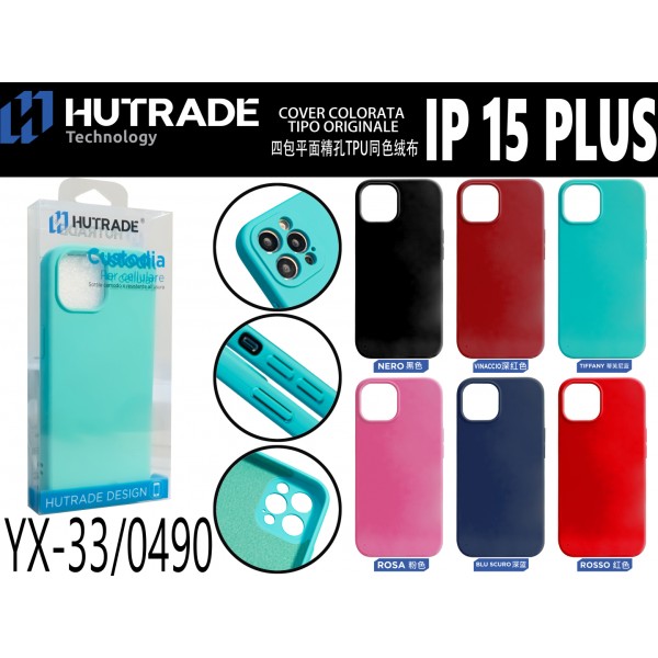 COVER COLORATA TIPO ORIGINALE IP15 PLUS