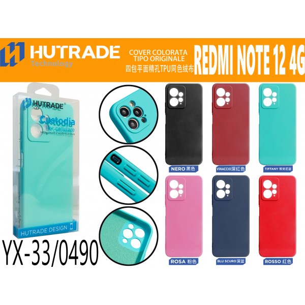 COVER COLORATA TIPO ORIGINALE REDMI NOTE12 4G