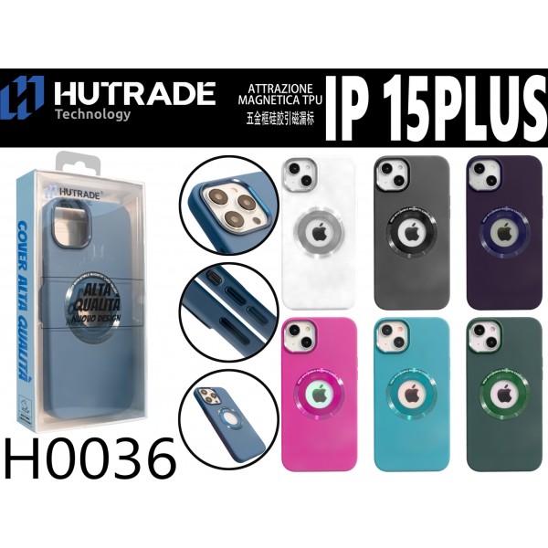 COVER COLORATA MAGSAFE LOGO IP15 PLUS