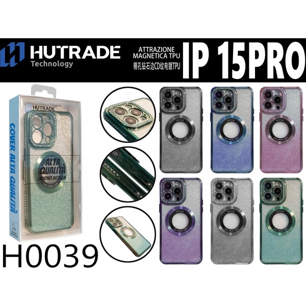 COVER BRILLANTINATA MAGSAFE LOGO IP15 PRO