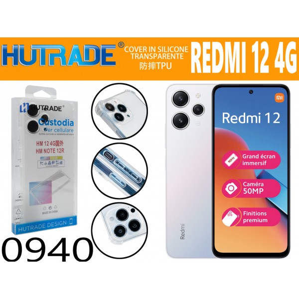 COVER TRASPARENTE ANTIURTO  REDMI 12 4G HUTRADE