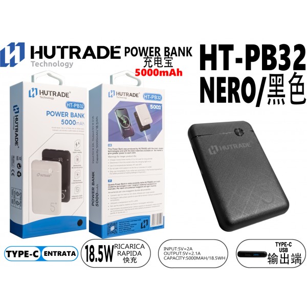 HT-PB32 POWER BANK 5000MAH NERO