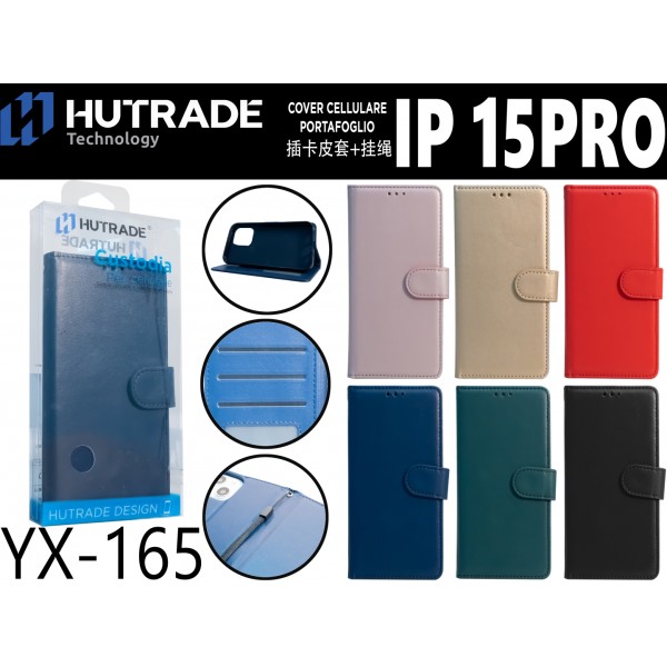 COVER A LIBRO PORTADOCUMENTI CON LACCIO IPHONE IP15 PRO